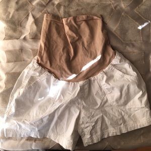 Motherhood Maternity White Shorts